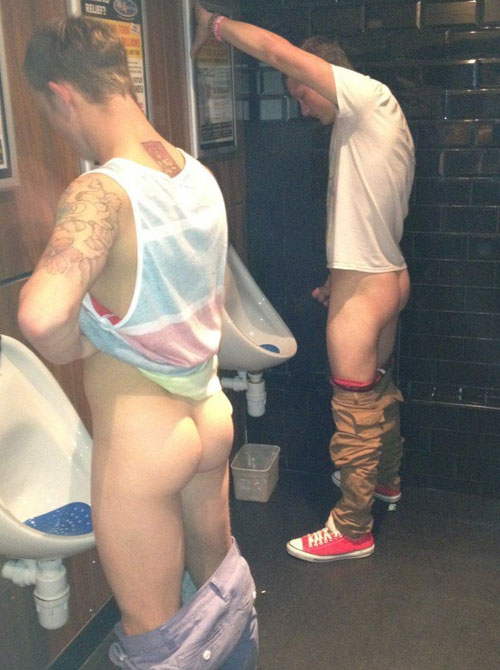 Straight Lads Pissing At Urinals With Pants Down My Own Private Locker Room