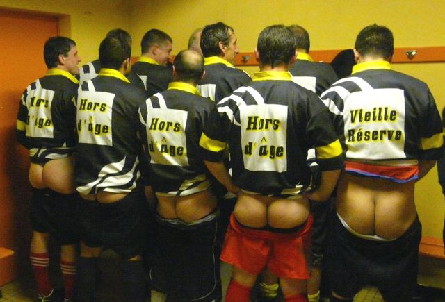 rugby players showing ass