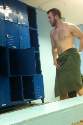 guy naked at locker room