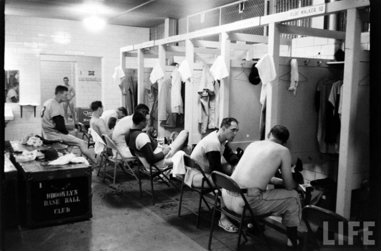 Whatever the reason, old-school pictures from the locker room feel a little...