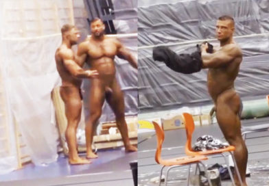 Hunky bodybuilders naked at the tournament!🔥🔥